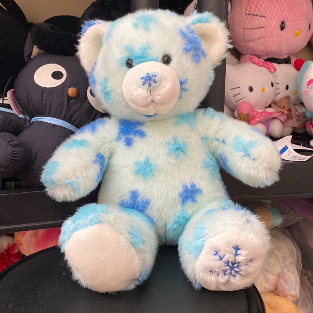 Winter hugs bear